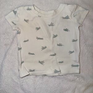 Pehr Short Sleeve PJ top in Grasshopper